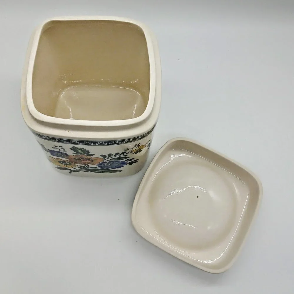 Vintage Daeware New Jersey Floral Ceramic Canister Set